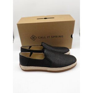 Call It Spring Men's Black Espadrille Slip-On Shoes Size 12 NEW